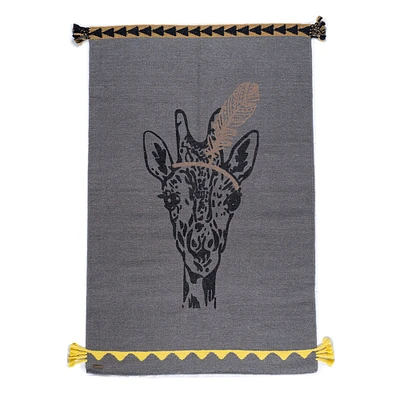 Tapis « Circus Giraffe » 100% laine - Gris