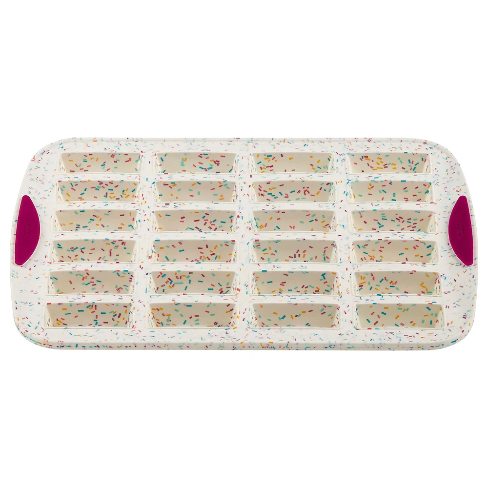 Trudeau Confetti 24 Mini Bar Silicone Pan