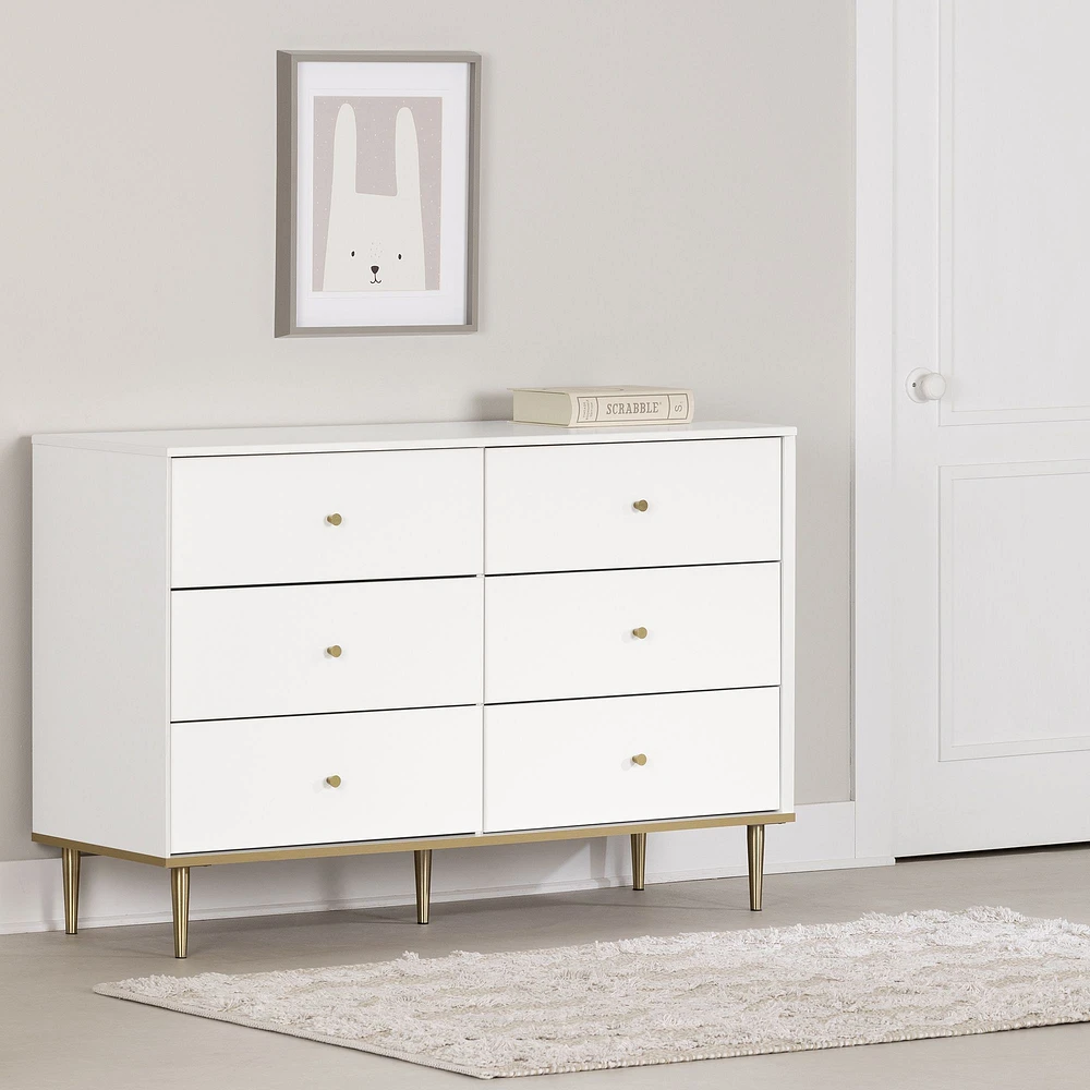 Commode double à 6 tiroirs Dylane par South Shore Furniture