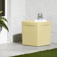 Dalya Square Square Outdoor Side Table Light Yellow by South Shore Furniture