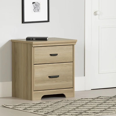 South Shore Furniture Versa 2-Drawer Nightstand - Natural Ash