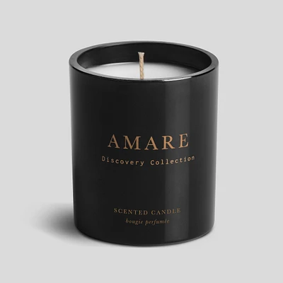Bougie en pot avec couvercle 5 oz « Amare » - votive mauve
