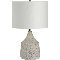 Lampe de table Longmore en terrazzo beige avec taches