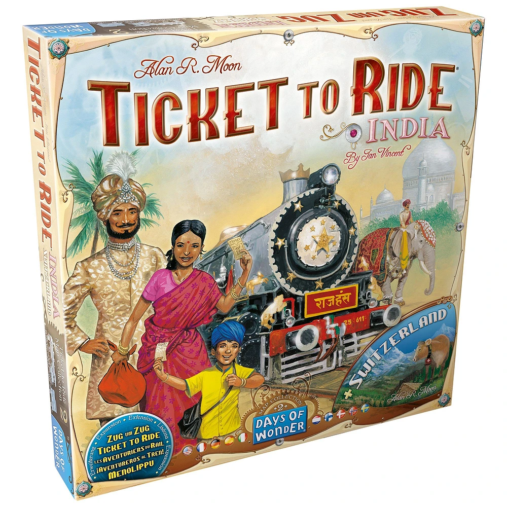 Ticket to Ride Board Game : Map #2 - India / Switzerland