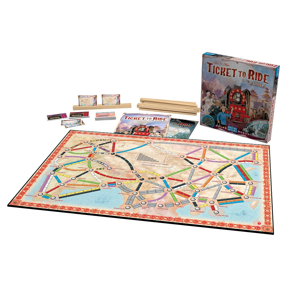 Ticket to Ride Board Game : Map #1 - Asia