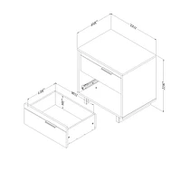 Fynn 2-Drawer Nightstand in Winter Oak by South Shore Furniture