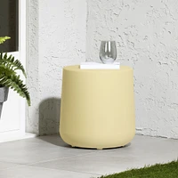 Dalya Round Outdoor Side Table Light Yellow by South Shore Furniture