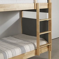 South Shore Furniture Bebble Twin Upholstered Bunk Bed - Natural and Gray