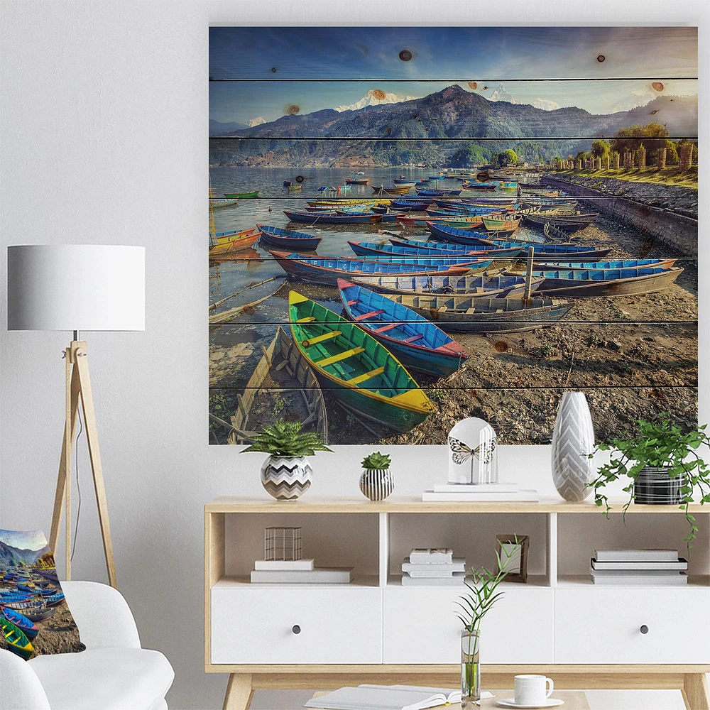 Yachts at Sea Port of Marseille Wood Wall Art