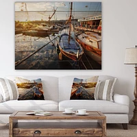 Yachts at Sea Port of Marseille Wood Wall Art