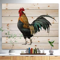 Chicken rooster Wood Wall Art