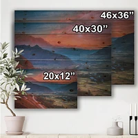 Road Through The ALamut Mountains During Evening Glow Wood Wall Art