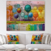 Colorful Trees Reflected Water Wood Wall Art