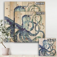 Blue Deep Sea VI Wood Wall Art