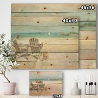 Seaside Morning no Window Wood Wall Art