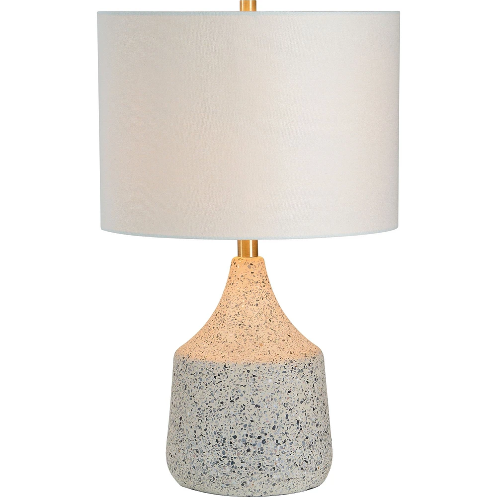 Lampe de table Longmore en terrazzo beige avec taches