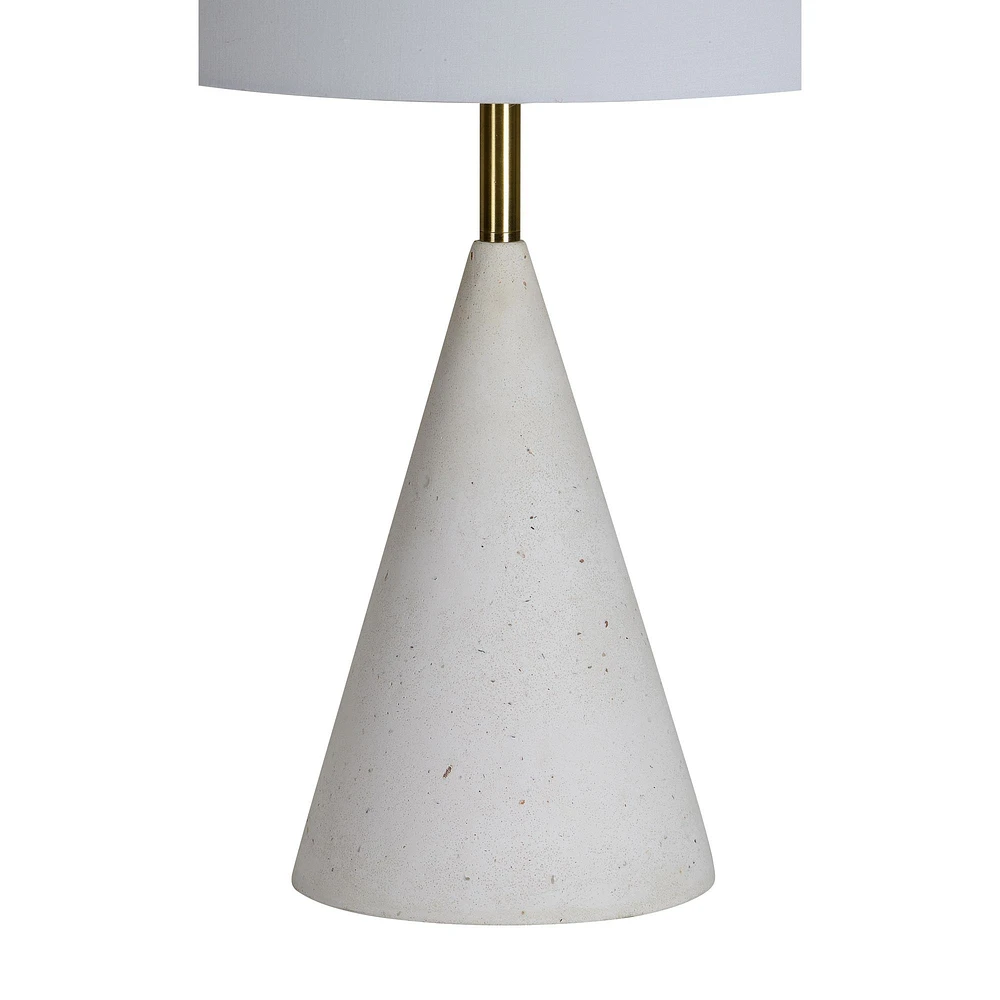 Lampe de table Cimeria en fer blanc moucheté