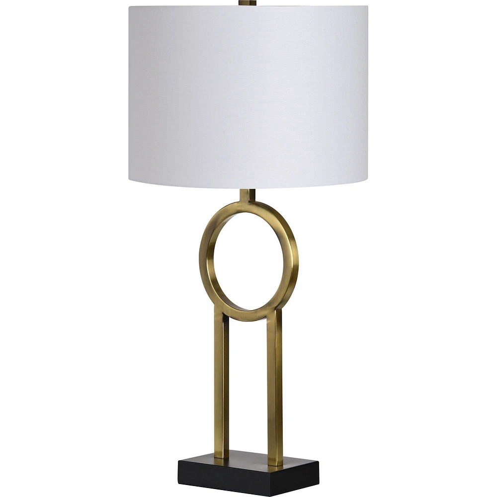 Lampe de table Burlington en fer noir mat