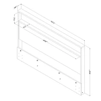 South Shore Furniture Musano Full/Queen Headboard with Storage Shelf - Natural Walnut
