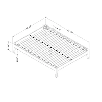 Lit grand à plateforme Vito en bois massif blanc par South Shore Furniture