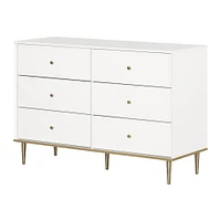 Commode double à 6 tiroirs Dylane par South Shore Furniture