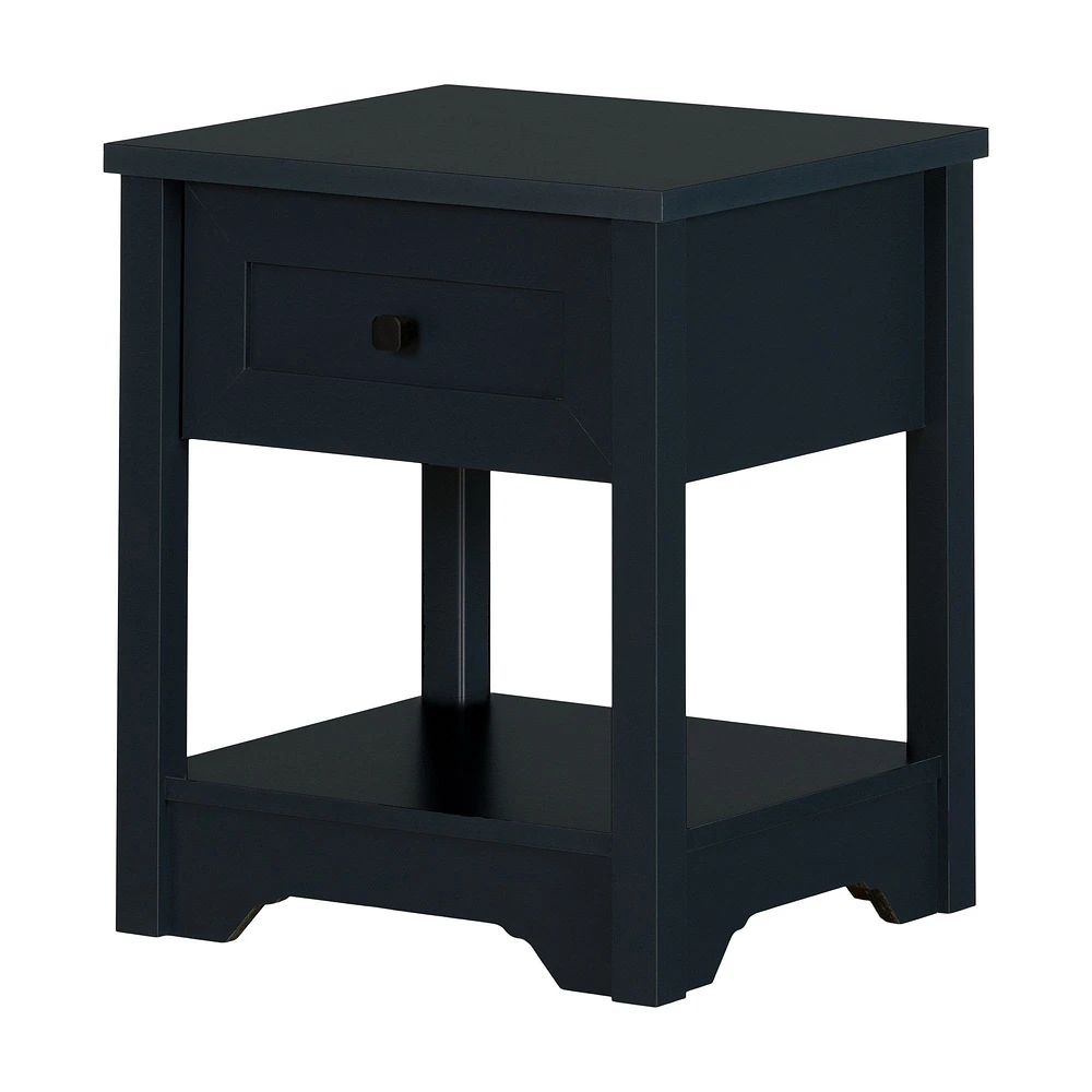 South Shore Furniture Hazen Nightstand - Navy Blue