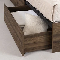 South Shore Furniture Musano 60" 2-Drawer Complete Bed - Natural Walnut