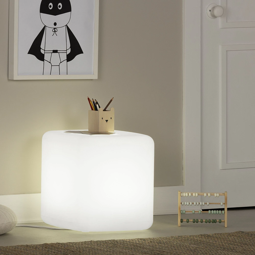 Tabouret blanc lumineux pour enfants Sweedi par South Shore Furniture