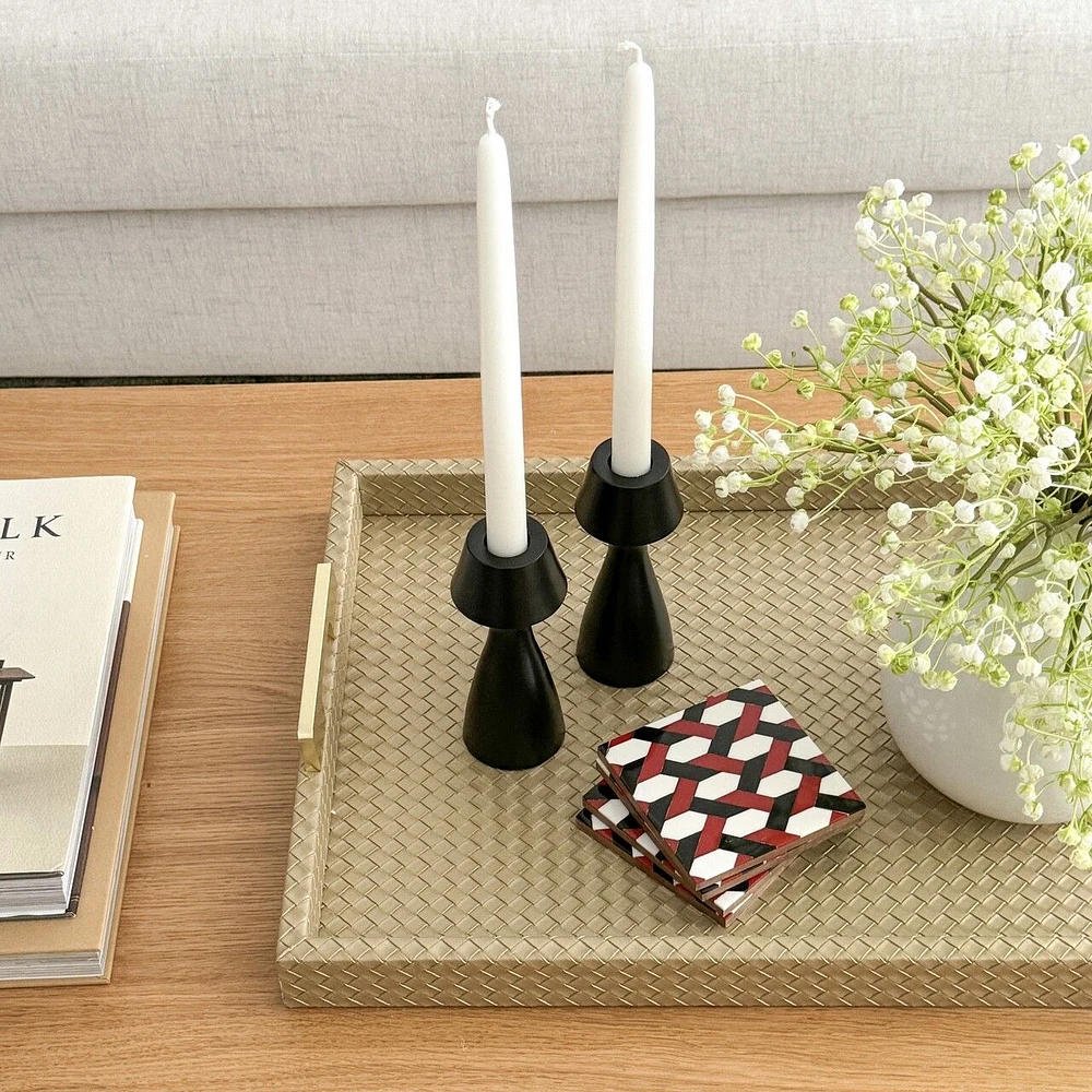 Set of 4 Mosaic Coasters - Red