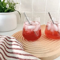 OGGI BAR Set of 8 Double-Walled Cocktail Straws 