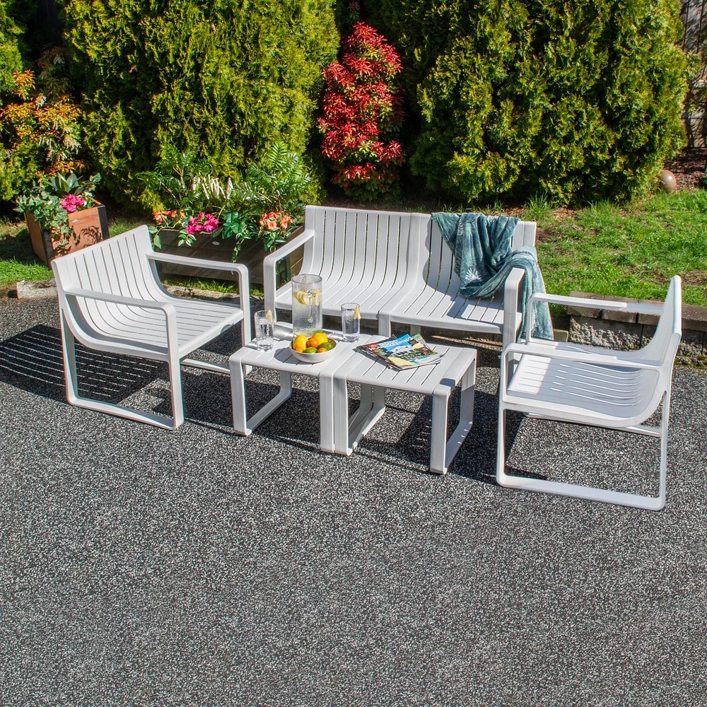 Patioflare 4-Piece Pioneer Conversation Set - Beige