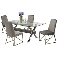 Elaskolatat 5-Piece Dining Set - Grey