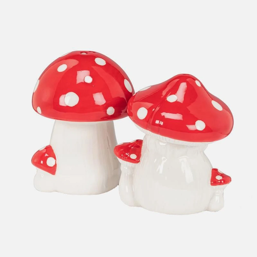 Red Dot Mushroom Salière et poivrière - 2,5 po