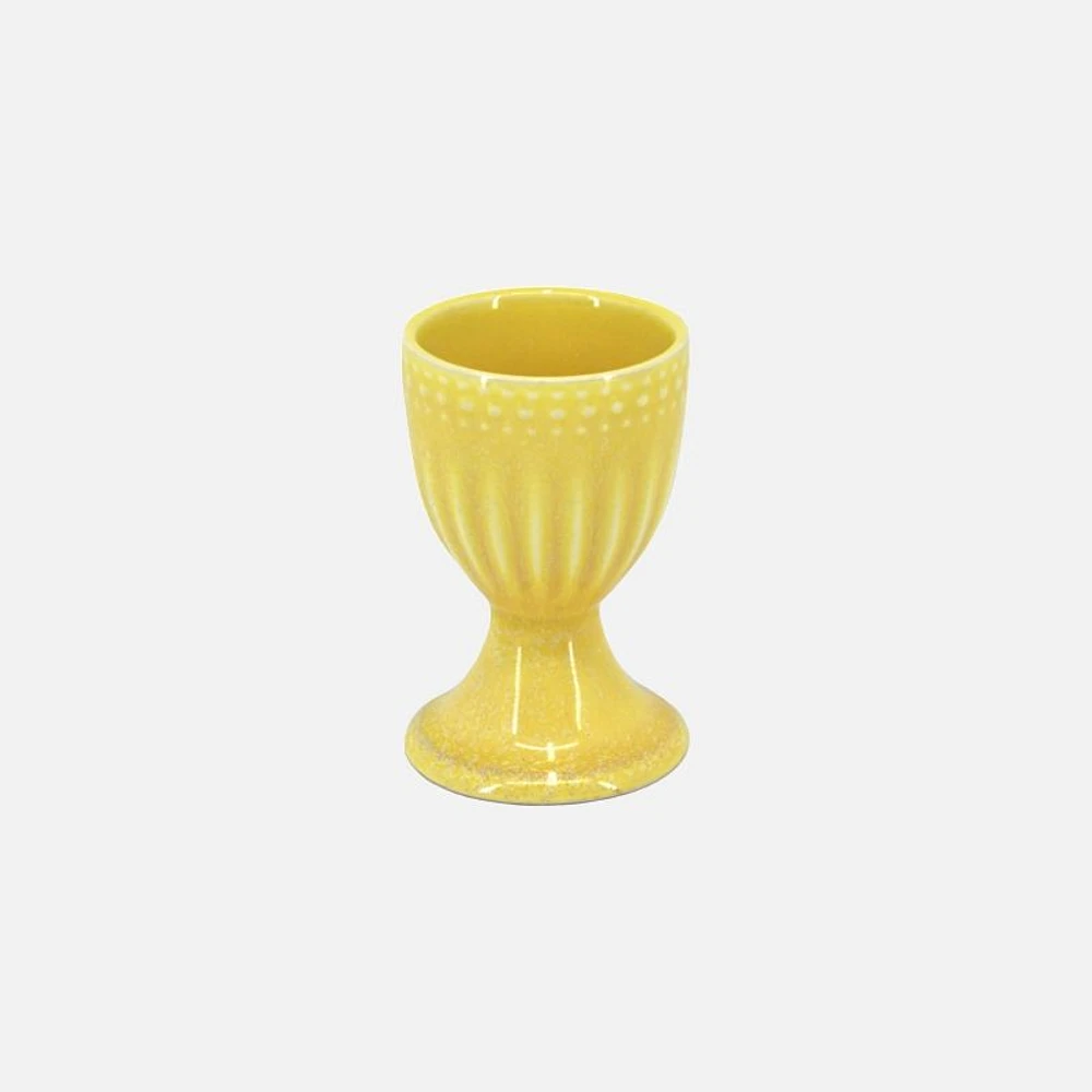 Reactive Glazed Egg Cup by Bia - Yellow