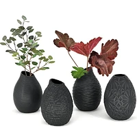 Petit vase texturé noir assorti par BIA