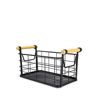 Black Metal Organizer Basket by Natural Living