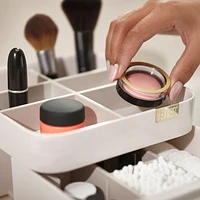 Cosmetic Organizer with Drawer - Cream