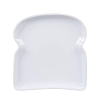 White Toast-Shaped Platter by BIA