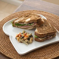 White Toast-Shaped Platter by BIA