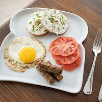 Assiette en forme de « toast » blanc par BIA