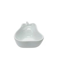 White Pear-Shaped Snack Bowl by BIA