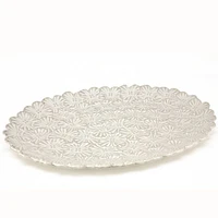Bouquet White Oval Platter by BIA