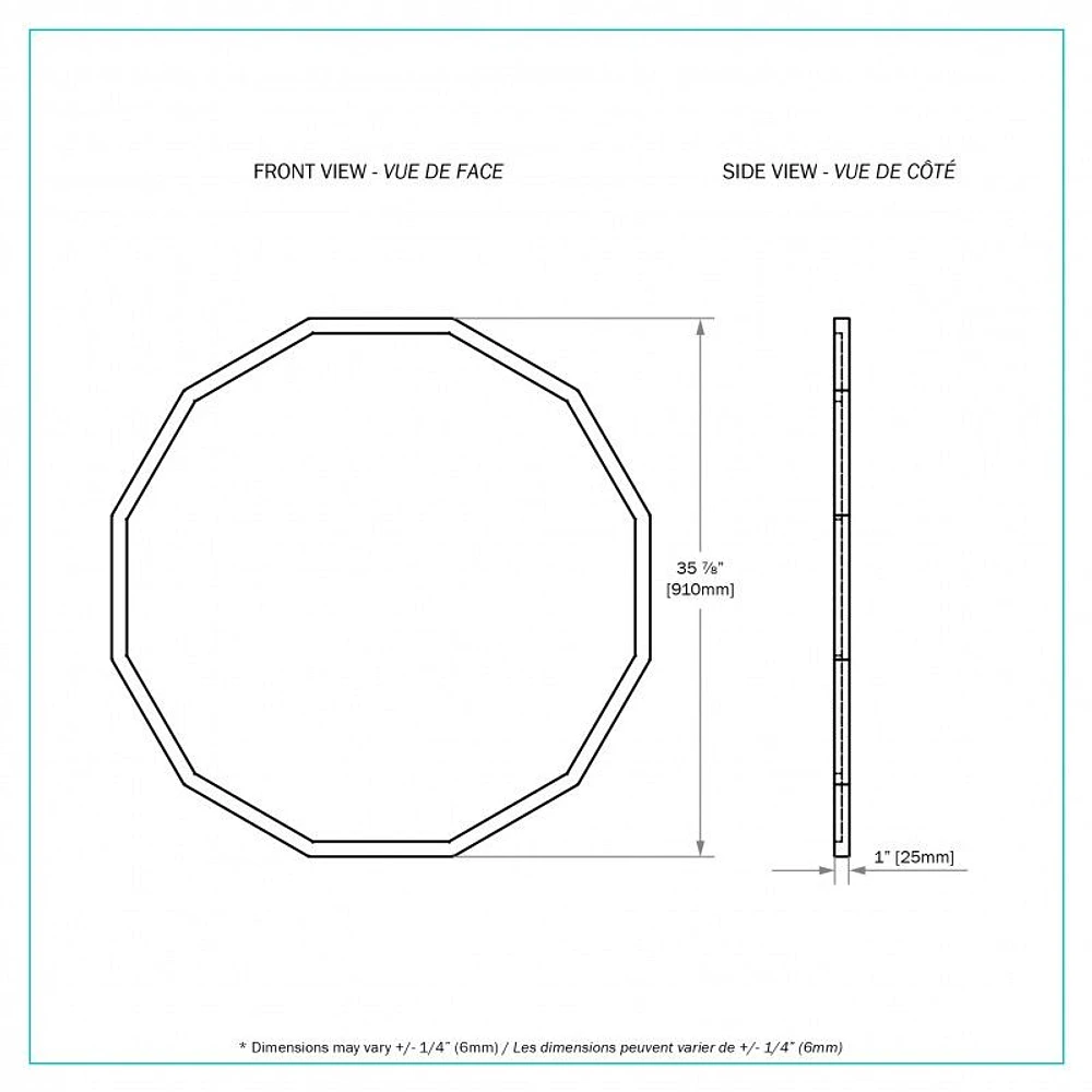 Opal miroir en métal