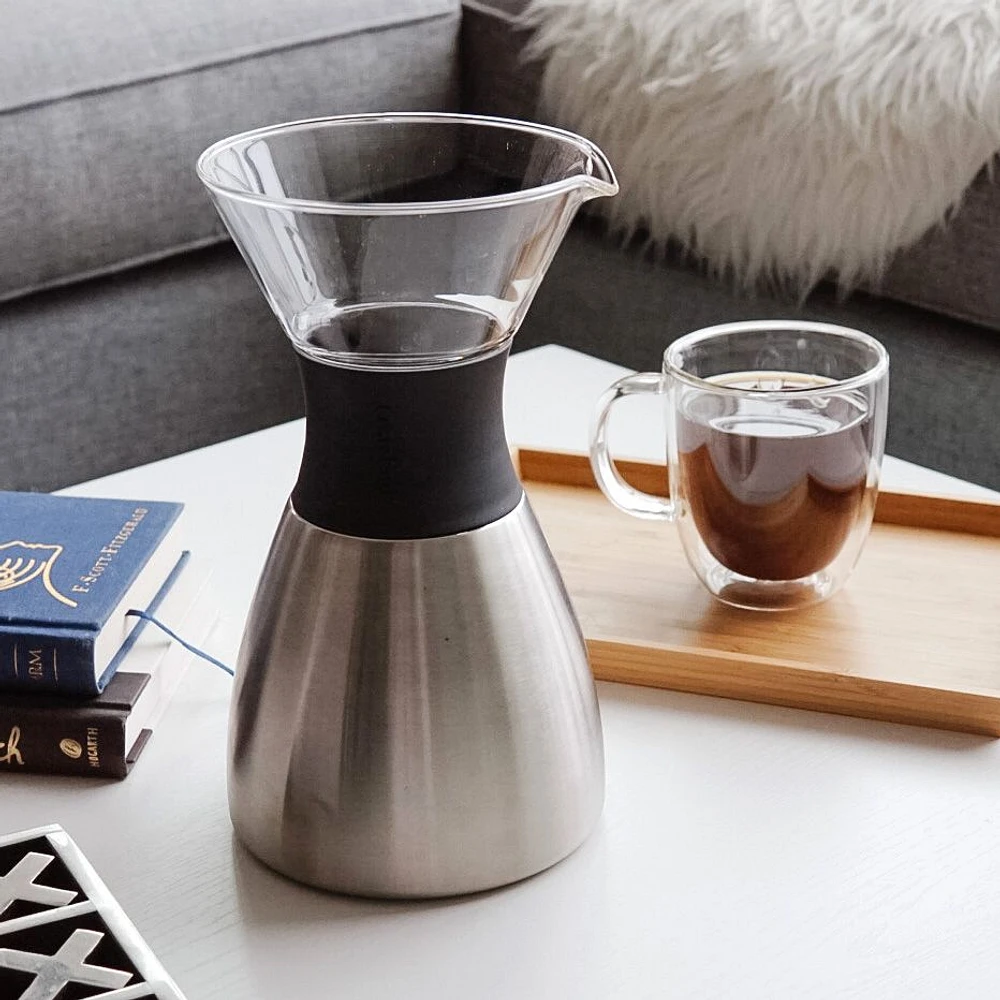 Stainless Thermal Carafe 1L & Pour Over Brewer by Asobu