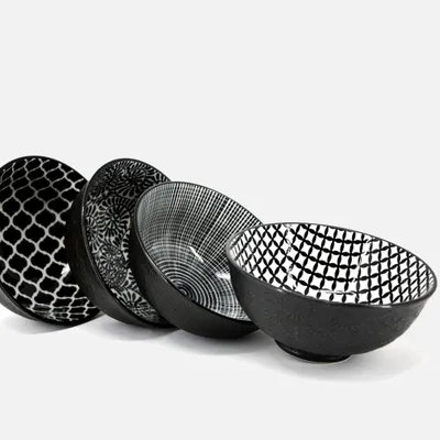 Assorted black white bowl by bia
