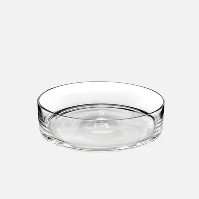 Shallow glass bowl by natural living