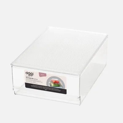 Oggi storage bin with lid - 12 x 8""