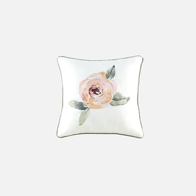 Daphne square cushion by gramercy park - white