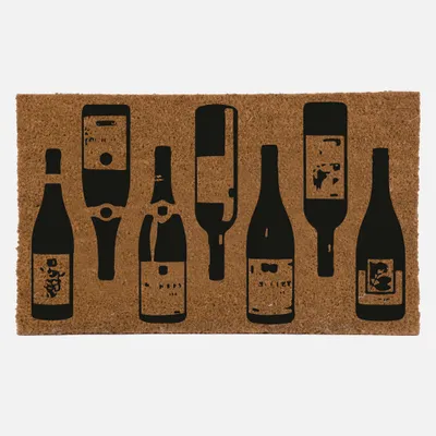 Wine bottle doormat