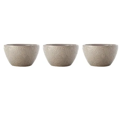 Set of 2 dune taupe bowls by maxwell & williams (12 cm)
